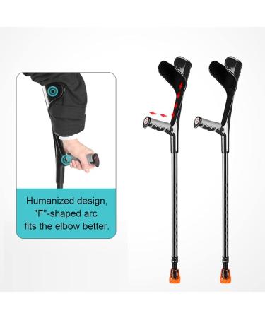 Forearm Crutches Adults Ergonomic Walking Cane with Armrests Height Adjustable Applicable Height: 140-190Cm/Black/1 Piece Lucky Star Selfless dedication Silver 1 pcs - Buy Online on GoSupps.com