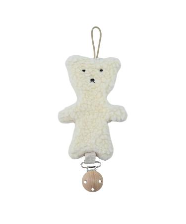 Nmkeqlos Plush Bear Baby Pacifier Holder Clip | Soothing Pacifier Clip for Boys - Biting Toy Holder for All Pacifiers - International Shipping Available - Buy Online on GoSupps.com