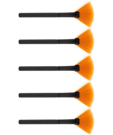 Qukaim Facial Fan Brush Fan Mask Brush Set of 5 Long Handle Facial Applicator Brushes for Mud Mask Blush Glycolic PeelSoft Makeup Tools - Buy Online on GoSupps.com