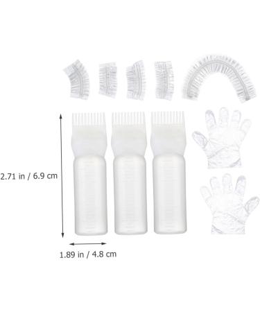 Beavorty 1 Set hair oil bottle hair oil applicator hair coloring tools hair dying accessory kit hair coloring kit hair dye kit hair dye gloves shower caps plastic bleach portable white 6.9x4.8cm White - Buy Online on GoSupps.com