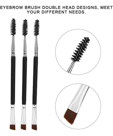 4pcs Professional Soft Hair Cosmetic Double Head Eyebrow Brush Eyelashes Comb Makeup Tool - Buy Online on GoSupps.com