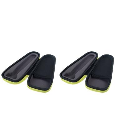 Fomiyes 2st travel bag for men's razor carrier bag for razor Electrician for men cultural bags for men's razor Harter case travel storage box electrical 19x7cmx2pcs blackx2st