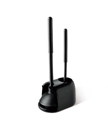 Eyliden Toilet Plunger and Brush, 2 in 1 Toilet Bowl Brush Plunger Set with Holder, Bathroom Cleaning Tools Combo with Caddy Stand (Black) - Buy Online on GoSupps.com