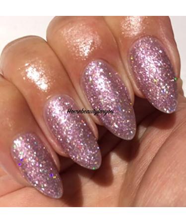 Bluesky Gel Nail Polish Pink Glitter Fairy Dust Light Pink Fine Glitter Iridescent Sparkle Nail Gel Polish 63903 UV LED Soak Off 10ml - Buy Online on GoSupps.com