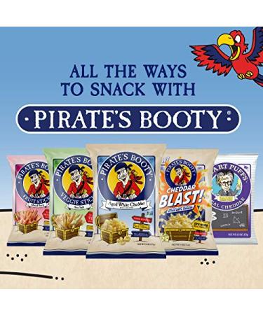 Pirate's Booty Aged White Cheddar Puffs - Gluten-Free 10oz Party Size | Healthy Kids Snacks - Buy Online on GoSupps.com