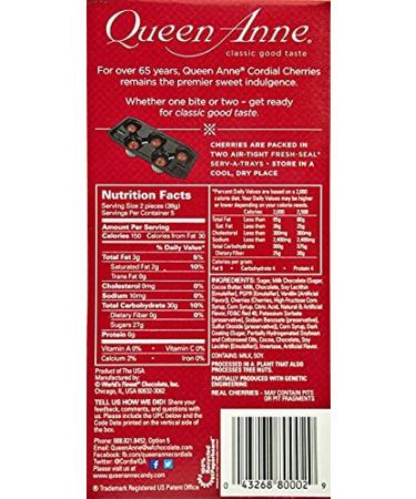 Queen Anne Cordial Cherries Milk Chocolate 6.6oz (10 Count Box) - Pack of 1 - Buy Online on GoSupps.com