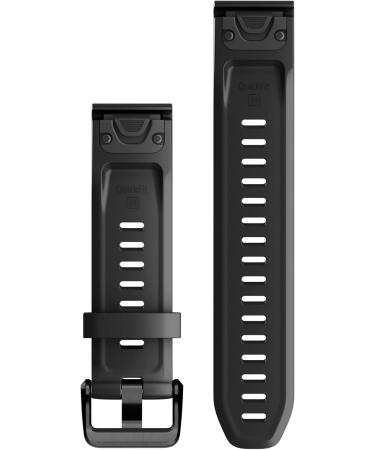 Garmin Quickfit 20mm Wristband - Compatible with Fenix Instinct Epix Pro Descent & Approach - Black Silicone - Buy Online on GoSupps.com