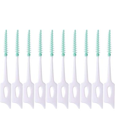 160 Pieces Double-Ended Interdental Brushes | Soft Silicone Toothsticks for Effective Teeth Cleaning - Green - Buy Online on GoSupps.com