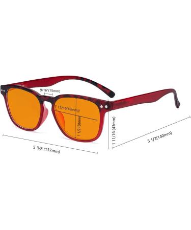 Eyekeper Blue Light Blocking Glasses | Anti-Digital Glare Readers with UV Protection | Stylish Orange +3.00 for Women - Black BB98 Lens - Buy Online on GoSupps.com