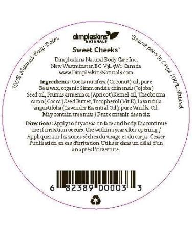 Dimpleskins Sweet Cheeks | All-Natural Baby Skin Balm for Dry Skin Chapped Cheek and Hands | also Great for After-Bath Massage Balm on Baby | Pure Beeswax Jojoba Oil Cheeks Balm - Buy Online on GoSupps.com