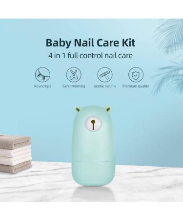 Bear Blue Baby Nail Clippers Set - Newborn Infant Nail Kit for New Parents Gift - Buy Online on GoSupps.com