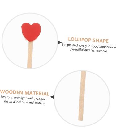 100pcs Plug-in Stick DIY Wood Lollipop Decors Coffee Stirrers Wedding Ceremony Decorations Lollipop for DIY Kid Lovely Wooden Lollipop Food Decor Picks Wood Decor Supplies Cake - Buy Online on GoSupps.com