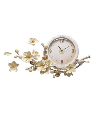 Emboss Restaurant Mute Wall Clocks Resin Crafts Decoration Home Livingroom Sofa Background 3D Wall Sticker Mural Ornament (Size : 1)