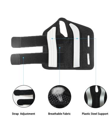 HYCOPROT Adjustable Wrist Support Brace with 2 Metal Straps - Pink, S/M, Left Hand - Breathable Carpal Tunnel Splint for Men and Women, Relieve Tendonitis, Arthritis, Sprains - Buy Online on GoSupps.com