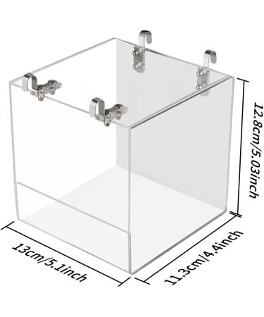Transparent Acrylic Hanging Bird Bath for Cage - Bird Bath for Small Birds - Finch, Budgerigar, Canary, Parrot - Includes Hooks - Globalstore - Buy Online on GoSupps.com