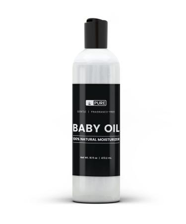 PURE ORIGINAL INGREDIENTS Baby Oil (16 fl oz) Natural Moisturizer  Gentle  Fragrance Free