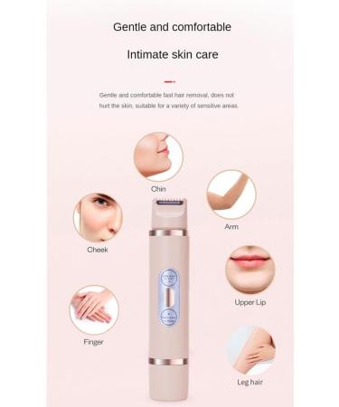 Pesfehhy Bikini Trimmer for Women Painless Ladies Hair Removal 2 in 1 Wet and Dry Ladies Shaver Pink - Buy Online on GoSupps.com