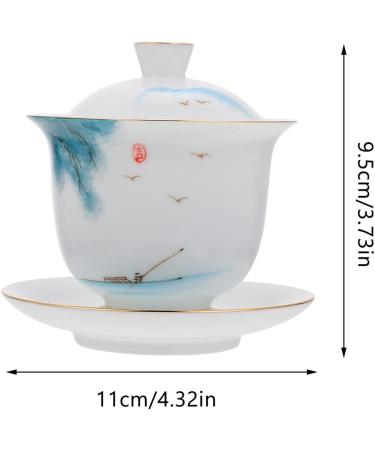 MAGICLULU Porcelain Teacup 1 Set Tea Bowl Home Decor Vintage Decor Traditional Chinese Tea Ware Ceramic Teapot Household Saucer - Buy Online on GoSupps.com