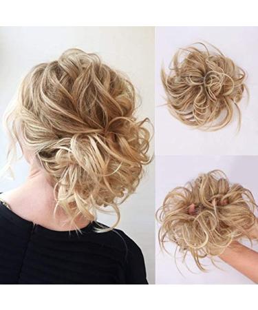 Lativ Messy Hair Bun Tousled Updo Scrunchies Extension With Elastic Rubber Band Accessories Pieces for Women Girls (Messy Bun  Bleach Blonde) Messy Bun Bleach Blonde - Buy Online on GoSupps.com