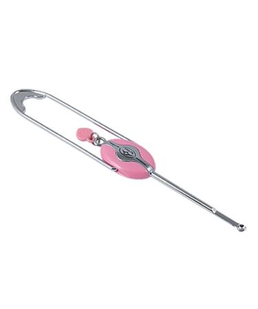 Qtqgoitem Pink Silver Tone Metal Ear Wax Remover Cleaner Earpick (Model: 1d9 3ef e37 2f2 ccf)