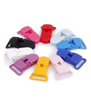 Buy Colorful Plastic Pacifier Holders - 10 Pack (39x16mm) for International Shipping - Buy Online on GoSupps.com