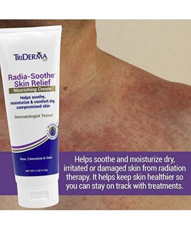 TriDerma Radia-Soothe Skin Relief Radiation Cream 4oz - Fragrance-Free Treatment for Radiation Burn & Skin Side Effects - Buy Online on GoSupps.com