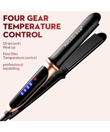Curling Iron Professional Hair Curling Wand Dual Use Hair Straightener Roller Four-Gear Temperature Control Heat Curler LCD Temperature Adjustable Styling Tool Hair Straigh BY ZZYY (Color : Black) - Buy Online on GoSupps.com