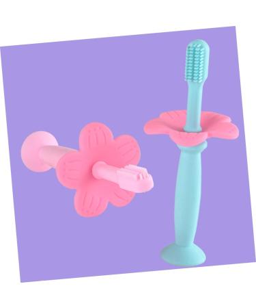 Frcolor Silicone Baby Toothbrush - 1 Pack Pink | Infant Oral Care & Training Toothbrush - Buy Online on GoSupps.com