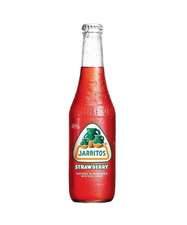 Jarritos Strawberry 12 x 370ml Pack/Mexican Strawberry Soft Drink Bottle
