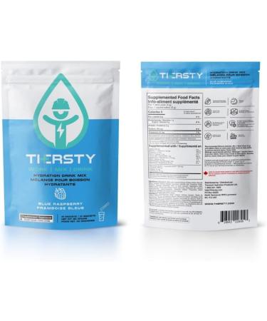 Thersty Electrolyte Powder ZERO Sugar Electrolyte Packets Designed for Rapid Hydration. All Natural Ingredients and Trusted by the World s most Demanding Industries 10 Servings - Blue Raspberry - Buy Online on GoSupps.com