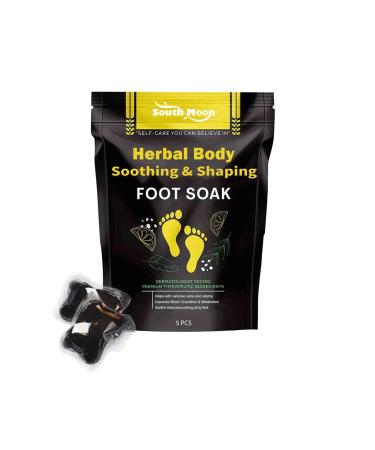 Herbal Soothing Foot Soak Herbal Detox Cleansing Foot Soak Beads Herbal Body Soothing and Shaping Foot Soak Foot Soak for Foot Spa Herbal Foot Cleansing Soak Beads for Men Women (5PCS)