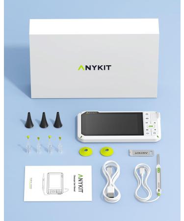 Anykit Digital Otoscope with Gyroscope, 4 Inches Screen, 3.9mm Ear Scope Camera with 6 Lights, Ear Wax Removal Tool, 32GB Card, Supports Photo Snap and Video Recording - Buy Online on GoSupps.com
