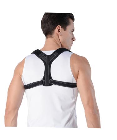 FOMIYES Adjustable Posture Shoulder Brace Set - Portable Belt Brace for Back Support | 24x17cm Black - Buy Online on GoSupps.com