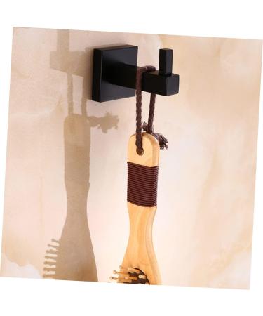 Alipis 2pcs Towel Hook Wall Mounted Towel Holder Coat Hook Towel Hanger Clothes Hook Accessories Matte mediumx2pcs Blackx2pcs - Buy Online on GoSupps.com