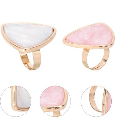  Beaupretty Beaupretty 6 Pieces Shell Ring Palette Paint Palette Rings Tray Marble Polish Plate DIY Manicure UV Gel White Nail Miss Acrylic Resin - Buy Online on GoSupps.com