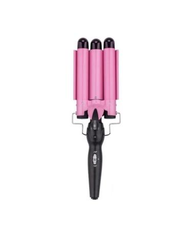 SUDNJIALQ Safe And Easy To Curling Iron Wand For Long/Short Hair Gifts Ceramics Curling Iron Wand With Lcd Temperature Display Pink UK plug
