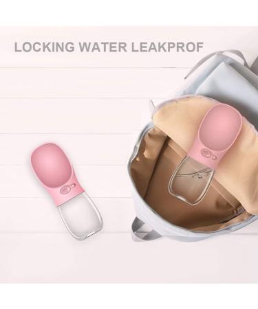 350ml Portable Dog Water Bottle - Antibacterial Travel Drinking Dispenser for On-the-Go Pets - Ideal for Outdoor Adventures - Pink - Buy Online on GoSupps.com