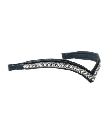 English Riding Supply Ovation Veronica V Browband, Black