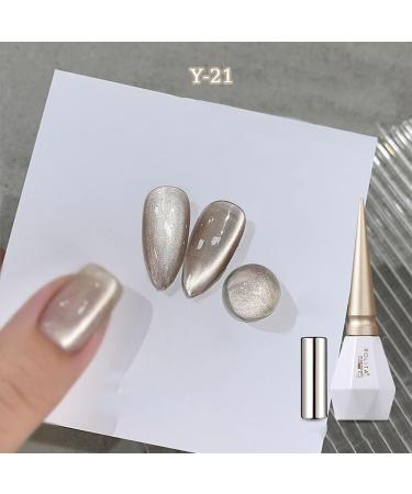 Rolita Gel Polish Rolita Nail Polish Cat Eye Gel Nail Polish Nude Ice-Clear Jade Gel Glitter Crystal Gel Nail Polish with Magnet Crystal Cat Eye Gel Polish Silver (Y-37) - Buy Online on GoSupps.com