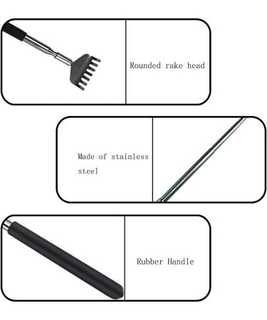 High-Quality Stainless Steel Back Scratcher | Adjustable 20-68cm | Best Black Back Scratchers for Itching Relief - Buy Online on GoSupps.com