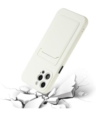 Tivenfezk Nadoli Silicone Case for iPhone 15 Pro Max - Ultra Thin Shockproof Scratch-Resistant Wallet TPU Cover with Credit Card Holder - White - Buy Online on GoSupps.com