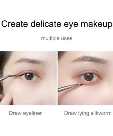 Eye Makeup Gel Eyeliner Brushes Ultra Fine Bent Angled Cosmetics Brush Eyeliner Thin for Gel or Powder Eye Line - Buy Online on GoSupps.com