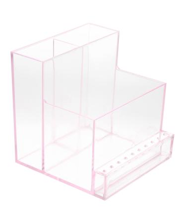 POPETPOP 2 Pcs Storage Rack Nail Tech Organizer Manicure Tools Holder Cosmetic Display Case Nail Polishing Machine Phone Cleaning Kit Grinding Head Rack Plastic Acrylic Armrest 10.3x9.7cmx2pcs Pinkx2pcs