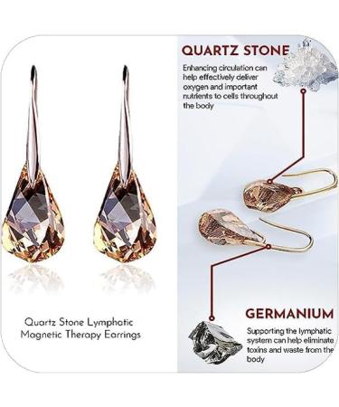 Quartz Stone Lymphatic Magnetic Therapy Earrings Lymphvity Germanium Earrings Lymphatic Drainage Slimming Earrings Lymphvity Magnetic Therapy Earrings Lymphatic Drainage Earrings (2Pairs-Q) - Buy Online on GoSupps.com