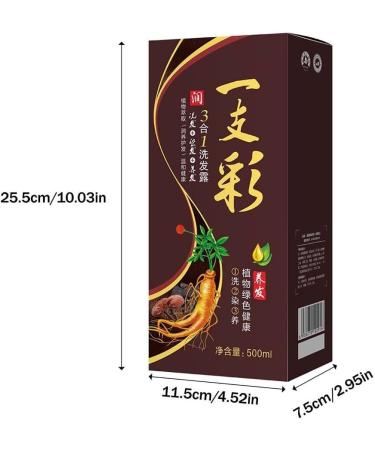 500ml Natural 5 Minutes Herbal Hair Darkening Shampoo Multicolor Hair Dye For Men And Women Black Hair Coloring Shampoo (Chestnut) - Buy Online on GoSupps.com