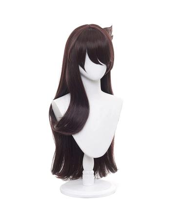 Lwiuentx Genshin Impact Beidou Long Brown Wig | Synthetic Hair for Men & Women | Halloween Party | Free Wig Cap - Buy Online on GoSupps.com