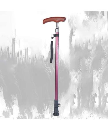 Telescopic Non Slip Crutches Rollator Walker Walking Cane - Adjustable Walking Stick - Crutches - Lightweight Aluminum Offset Cane with Handle and Wrist Strap - Ideal Daily Living Aid for Limited Mo