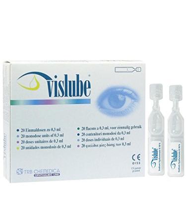 New Eye Drops Vislube Sodium Hyaluronate 0.18% for Treatment of Dry Eye and Ocular Surface Damage 20x0.3ml