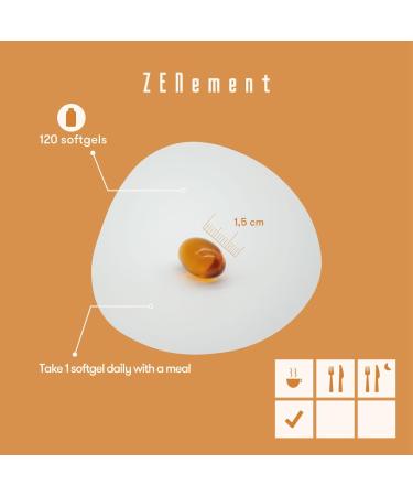 Natural Vitamin E Complex Softgels with Organic Olive Oil | Full Spectrum Antioxidant | 120 Softgels | Zenement - Buy Online on GoSupps.com