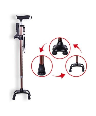 Walking Stick Walkers for Seniors Walking Stick Elderly Multifunctional Luminous TelesCrutches Lightweight Height-Adjustable Walking Stick rollator Walker Durable Mobility Aid